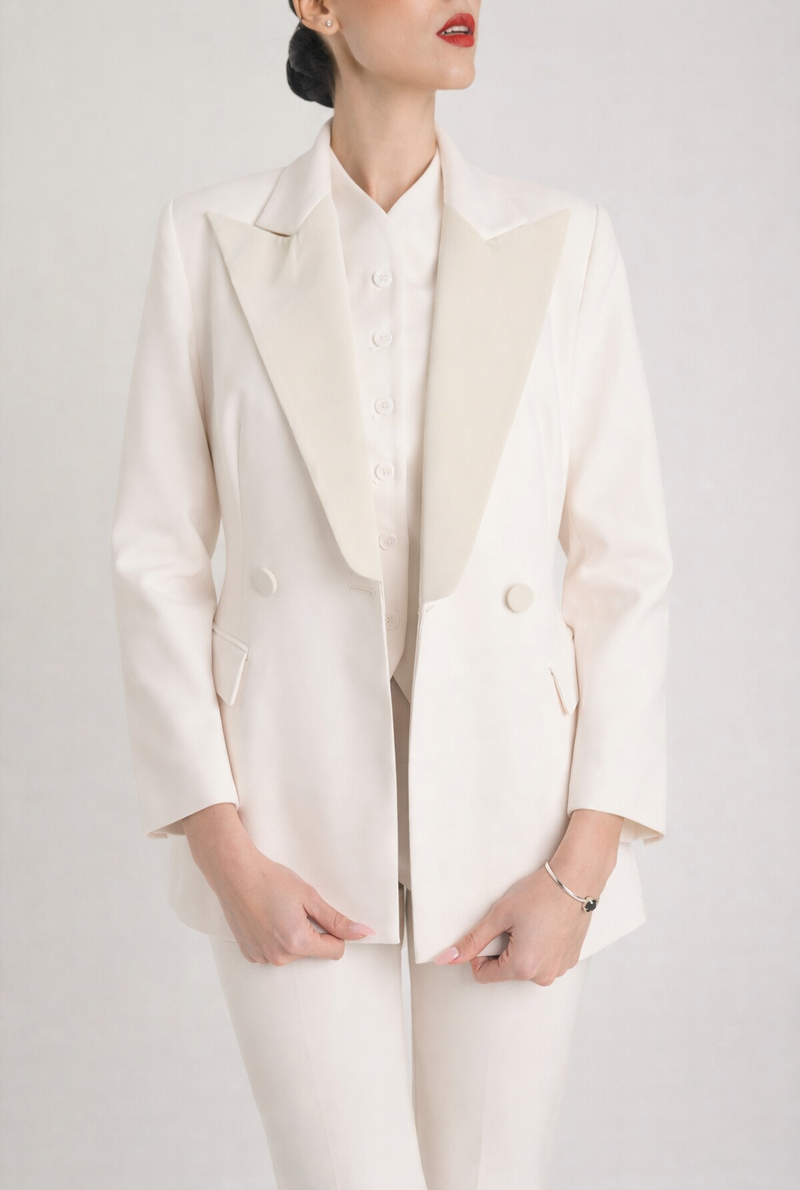 LOOK 05 — The Ivory Three-Piece