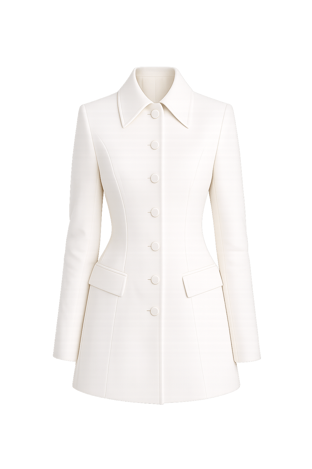 Jacket 04 - Chaqueta Longline con cuello camisero - RINNACERINNACE JAK04-IV-SJacket 04 - Chaqueta Longline con cuello camisero