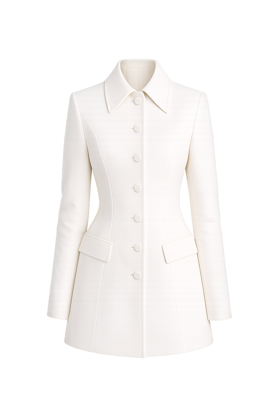 JACKE 04 — Longline-Jacke mit Hemdkragen