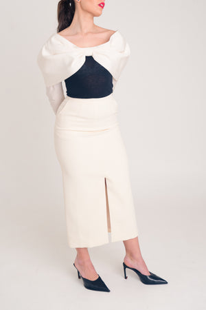 FALDA 02 — Midi de talle alto