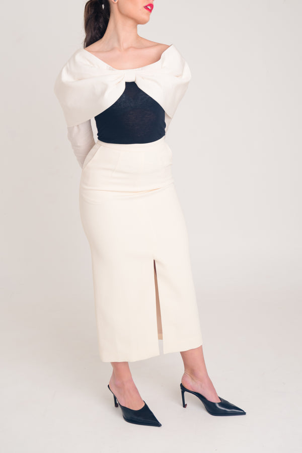 FALDA 02 — Midi de talle alto