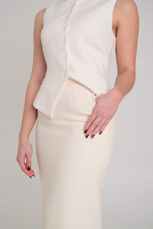 FALDA 02 — Midi de talle alto
