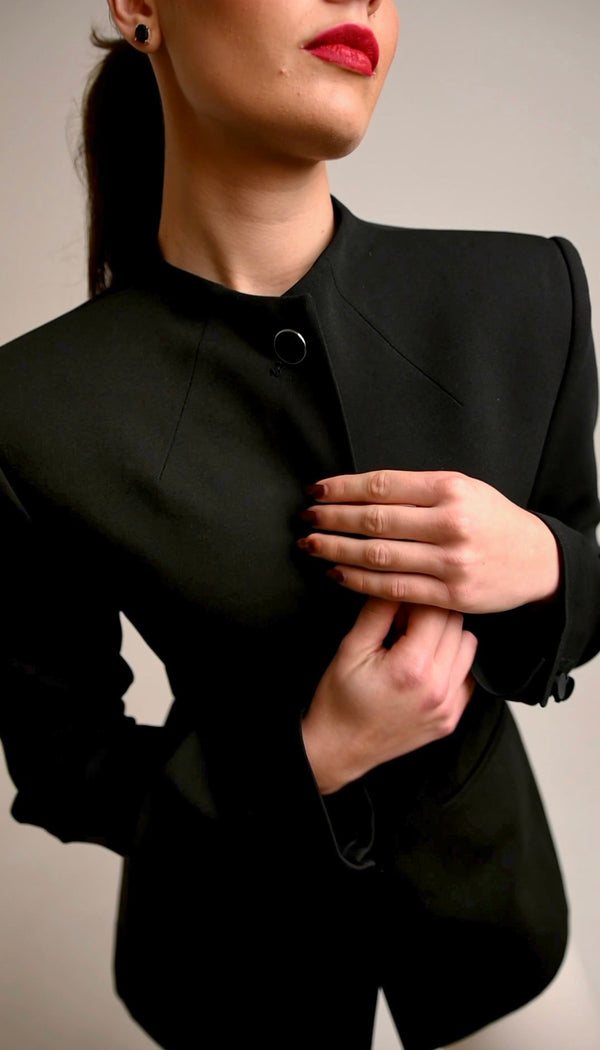 JACKET 03 — Mandarin collar jacket