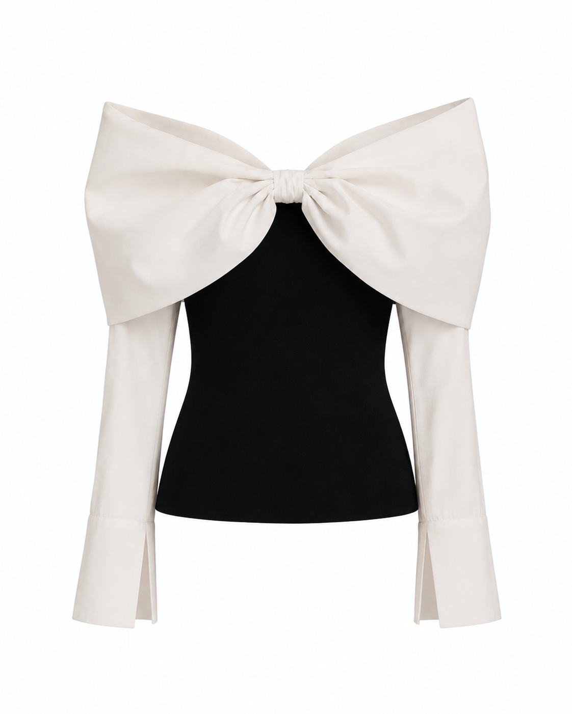 Blouse 04 - Off-the-shoulder blouse with bow detalle