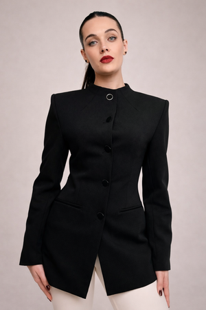 JACKET 03 — Mandarin collar jacket