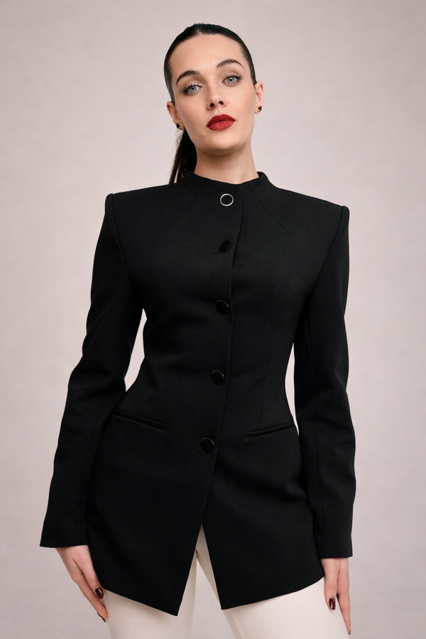 JACKET 03 — Mandarin collar jacket