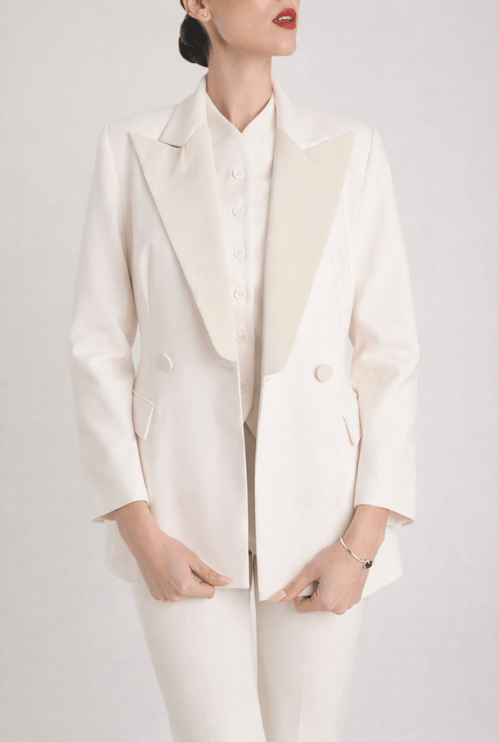 LOOK 05 — The Ivory Three-Piece - RINNACE RINNACE LOK05-S-S-MLOOK 05 — The Ivory Three-Piece