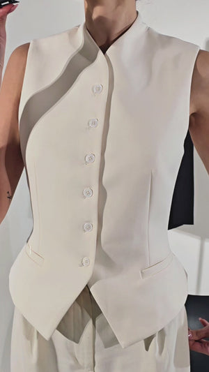 VEST 01 — Mandarin collar
