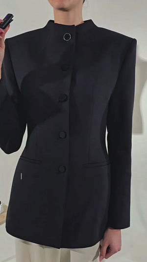 JACKET 03 — Mandarin collar jacket